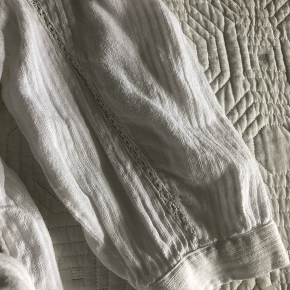 Zara white wrap around long sleeve blouse size S - Picture 7 of 15